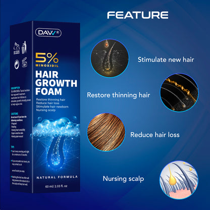 5% Minoxidil Hair Growth Foam For Men